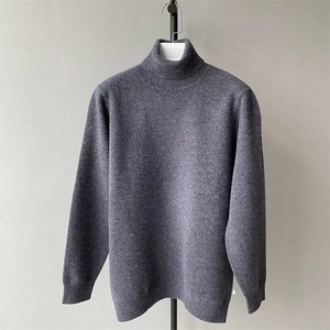 Suéteres de cuello alto OEM directo de fábrica al por mayor proveedor de prendas de punto personalizadas cálido cómodo primavera moda ropa hombres sólido - Product Image 5