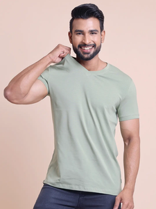 Camiseta de media manga con cuello en V de la mejor calidad cómoda y versátil 100% algodón esencial para ropa informal diaria - Product Image 6