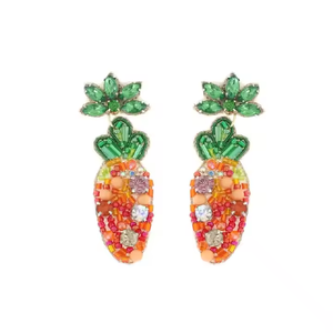 Pendientes de cuentas de semillas de ganchillo hechos a mano de diseñador, joyería de moda multicolor para mujer, venta al por mayor con estilo - Product Image 2