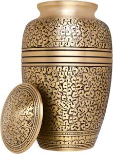 Urne funéraire en métal pour adultes, design moderne, élégant et luxueux, cendres humaines, fabrication artisanale, finition mate cylindrique, vase de table, personnalisable - Product Image 3