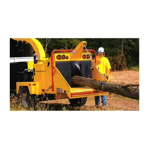Mesin pencacah kayu tugas berat, mesin penghancur pohon cabang 315kw Model besar tugas berat