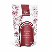 Sachet d'emballage de thé imprimé sur mesure, qualité alimentaire, sachet de thé aux herbes mat, sachet de thé bien-être pour l'équilibre hormonal arabe 60g