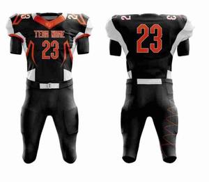 Uniformes de Fútbol Americano para Adultos al por Mayor, Estilo Nuevo, Nombre del Equipo Personalizado, Transpirable, Antibacteriano, Anti-UV, Spandex y Algodón - Product Image 1