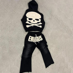 Sudadera con capucha y chándal para hombre con logotipo estampado de soplo personalizado de fabricante de ropa, chándales bordados para hombre, pantalones de chándal y Sudadera con capucha unisex - Product Image 2