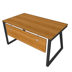 BFTB2006 Trapez Bamboo II 140x80cm Laptop <b>Desk</b> <b>Foldable</b> Computer <b>Desk</b> with Assembled Iron Legs and Drawer for School Use - Product Image 6