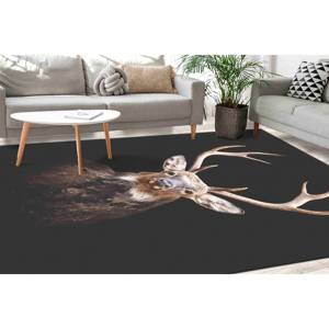 Alfombra Estampada con Diseño de Ciervos, Alfombra Antideslizante con Hermoso Diseño de Animales, Alfombra de Chenilla - Product Image 2