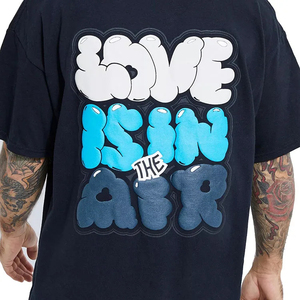 Nouveauté T-shirts pour hommes avec impression en relief personnalisée, qualité supérieure, nouveau design, style moderne, service OEM, T-shirts avec impression en relief - Product Image 4