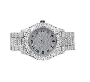 Reloj Analógico Digital de Acero Inoxidable con Diamantes de Moissanita de Lujo, Hecho a Medida, al por Mayor, con Incrustaciones de Diamantes, para Regalos a Precios Increíbles - Product Image 1