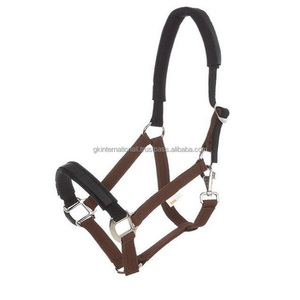 Licou de cheval en Nylon de haute qualité, artisanal, extensible, plusieurs couleurs, avec tête et bracelet en néoprène réglables, vente en gros - Product Image 6