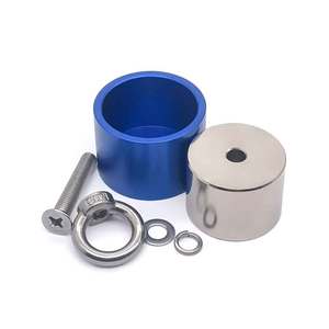<span class=keywords><strong>Aimant</strong></span> de pêche en néodyme puissant, force de traction de 100 kg/300 kg, base ronde D65 avec œillet pour récupération et sauvetage sous-marin - Product Image 5