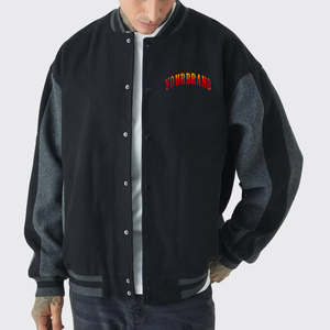 Veste universitaire en laine 100% de haute qualité avec logo brodé personnalisé, respirante, décontractée, ample, longue, pour homme, pour l'hiver - Product Image 4