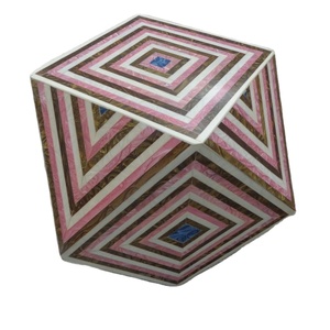 Nuevo diseño MDF Bone Inlay Taburete Venta al por mayor Bone Inlay Modern Good Quality Living Room Cubical Taburete para dormitorio de SCI Exportador - Product Image 1