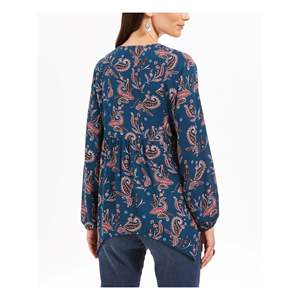 Style & Co Top da donna a maniche lunghe con scollo a V, stile bohémien, color verde acqua, taglia grande - Product Image 2