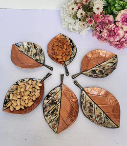 Leaf Design Dry Fruit Serving <b>Platter</b> Elegant and Traditional Graceful Leaf-Patterned <b>Platter</b> for Serving Dry Fruits - Product Image 1