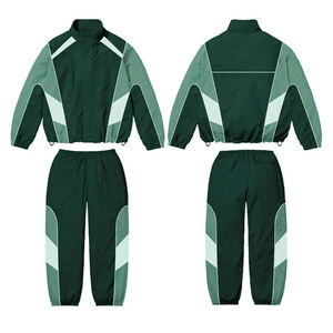 Custom Windbreaker Stacked Pants & <b>Sweatshirts</b> Nylon Windbreaker Tracksuit Men <b>Zip</b> up Polyester Two Piece Wind Break Track Suits - Product Image 1