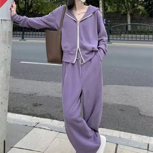 ชุดวอร์มผ้ากำมะหยี่สำหรับผู้ชายชุดวอร์มผ้ากำมะหยี่2ชิ้นสำหรับวิ่งโลโก้ตามสั่ง - Product Image 1