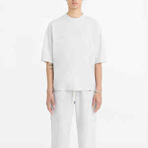 Camiseta de manga corta de algodón orgánico 100% ecológica con estampado personalizado para hombre - Product Image 1