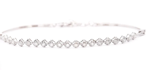 Bracelet de tennis en diamant taille ronde Bracelet plaqué argent sterling véritable 925 solide pour bijoux de mode pour femmes - Product Image 3