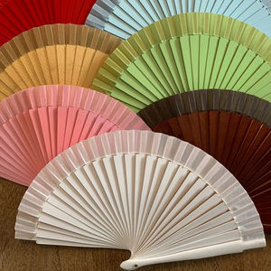 Ventilador de mano de madera de bambú plegable grande con diseño tradicional, ventilador plegable hecho a mano duradero para funciones culturales, festivales, - Product Image 1