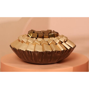 Dernier modèle de bol de service en chocolat pour mariage bol découpé en métal marron de qualité supérieure pour les fournitures de l'hôtel et du restaurant - Product Image 5