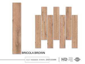 La chambre à coucher intérieure en porcelaine rectangulaire mate moderne de 200x1200mm ressemble à du carrelage en bois à la texture céramique - Product Image 3