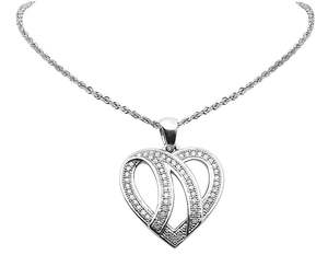 Elegante Colgante con Forma de Corazón en Plata S925 con Baño de Rodio y Moissanita de 0.3 CT con Engaste de Puntas para Regalo de Aniversario o Cumpleaños - Product Image 4