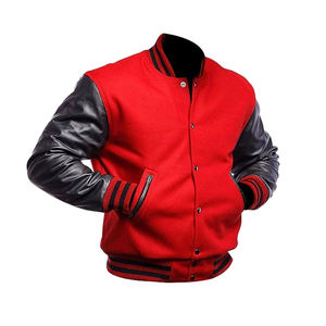 Veste de baseball universitaire de style unique à la mode grande taille vestes pour hommes patch vierge et veste de collage brodé 3D - Product Image 1
