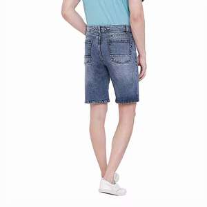 Wholesale Summer High Street Baggy Jean <b>Shorts</b> Custom Logo Premium Solid Color Denim <b>Shorts</b> for <b>Men</b> - Product Image 2