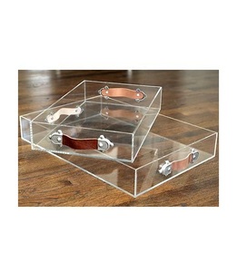 ผู้ผลิตและส่งออกถาดเสิร์ฟอาหารอะคริลิคดีไซน์โบราณชุดถาดอะคริลิค 2 ถาดสําหรับถาดอะคริลิคขายร้อน - Product Image 1