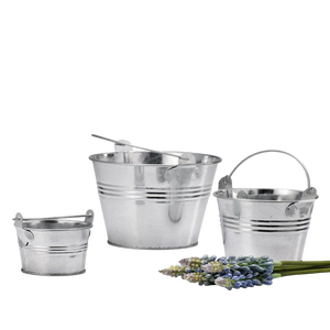 Vente chaude Moderne À La Main En Métal Galvanisé Fleur Seau Vase Pots Tournesol De Mariage Mur Sec Planteur Décoratif Français Vase - Product Image 2