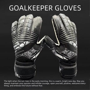 Premium Adulte Super Grip Résistant À L'usure Flexible 4mm Latex Doigt Sauver Gants De Football De Protection Gardien De But - Product Image 4