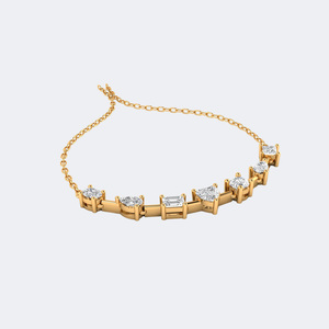 Collar con Colgante de Diamantes Curvos de Varias Formas de 1.95 Quilates, Diamante Cultivado en Laboratorio, Color D E F, Claridad VVS VS, Oro Blanco, Oro Rosa, Joyería para Mujer - Product Image 1