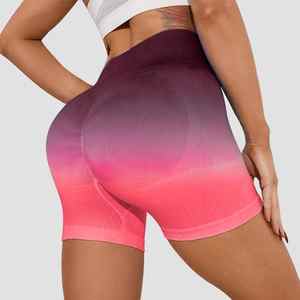 Taille haute Yoga Fitness élégant Sublimation impression femmes portent des shorts personnalisés qualité femmes respirant Shorts - Product Image 5