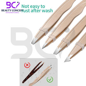 Ensemble de pinces à sourcils en acier inoxydable avec étui miroir de voyage – Excellent fournisseur de pinces à sourcils pour soins personnels - Product Image 6