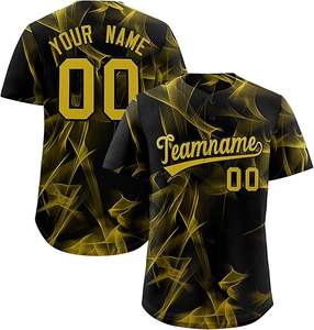 Camisetas de béisbol con botones personalizables para adultos, diseño único, características transpirables, ropa informal de fábrica, ropa de softball - Product Image 1