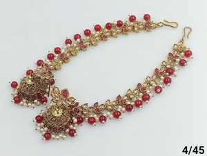 PENDIENTES JUMKHAS TRADICIONALES INDIOS Y KUNDAN CHAPADO EN ORO CON PENDIENTES DE PERLAS PARA MUJERES Y NIÑAS - Product Image 2