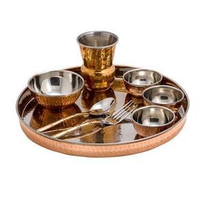 Ensemble de thali en laiton en vrac pour la maison, l'hôtel et la restauration, vaisselle, ensemble de thali, taille et forme personnalisées, ensemble de thali pour servir les aliments - Product Image 2