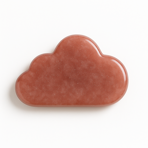 Figurine en forme de nuage d'amour sculptée en pierre de quartz fraise, pierre de cristal naturelle artisanale pour la guérison, le reiki, cadeau, décoration de la maison - Product Image 1