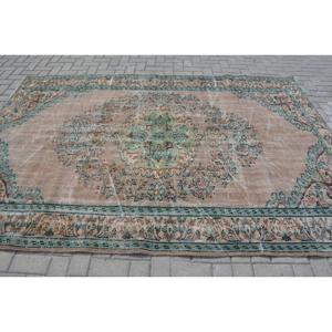 พรมตุรกี ขนาด 6.4x9.1 ฟุต ลายต้นไม้สีน้ำตาล ทำจากขนสัตว์ - Product Image 3