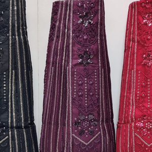 Heavy Sequin Work <b>Net</b> Lehenga with Single Can 3m Flair Butti Border Dupatta for Winter Party Bridal Occasion Wear Wholesale - Product Image 1