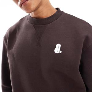 Hombres de gran tamaño 100% algodón transpirable peso pesado polar estampado patrón gota hombro Casual estilo Vintage venta al por mayor Sudadera con capucha - Product Image 4