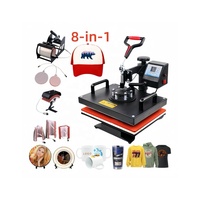 Presse à Chaud Multifonction 8-en-1 Direct Usine 29x38cm 38x38cm pour Sublimation T-shirts, Mugs, Casquettes