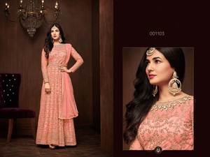 Prêt à expédier nouveau créateur de mode indien du sud Design moderne ANARKALI SALWAR avec ensemble Dupatta assorti de haute qualité - Product Image 2