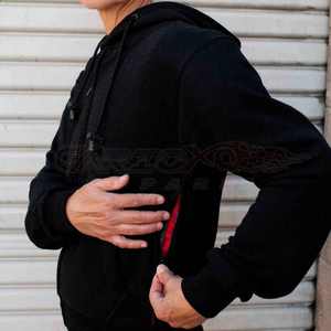 Sweat à capuche en molleton de moto personnalisé pour femmes grande taille respirant imperméable coupe-vent 100% coton nouveau Style vêtements de sport couleur noire - Product Image 6