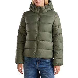 Blouson matelassé à col montant zippé et à capuche, entièrement personnalisé, en tissu polyester respirant, imperméable et réversible, fabriqué récemment - Product Image 1