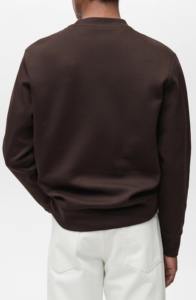 Jersey de cuello redondo con logotipo bordado personalizado, sudadera básica lisa en blanco de invierno, sudadera 100% de algodón de calidad superior con cuello redondo - Product Image 3