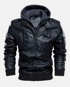 Veste d'hiver en cuir véritable unisexe avec capuche en fausse fourrure, coupe-vent, respirante, doublure en coton, tissu en toile durable, service OEM, décontractée - Product Image 1