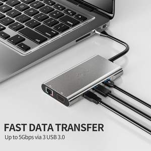 Hub USB-C 10 en 1 con Puerto de Pantalla 4K y Alimentación, Hub Tipo C 6 en 1 de Aluminio para Carga PD e Interfaz SD - Product Image 6