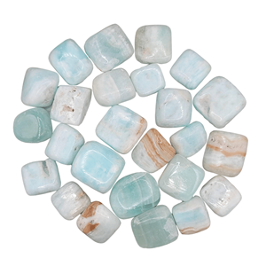 หินแคริเบียนแคลไซต์หินอัญมณีคริสตัลขัดเงาสำหรับการสร้างสมดุลระหว่างการทำสมาธิและการตกแต่งทางจิตวิญญาณ - Product Image 1