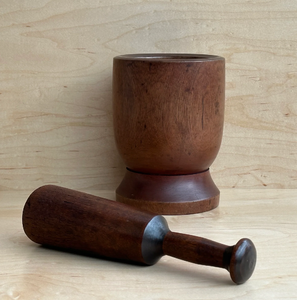 Mortero y Maja de madera de acacia, tamaños personalizados, gran oferta, juego de mortero y Maja de madera maciza, hierba usada - Product Image 1